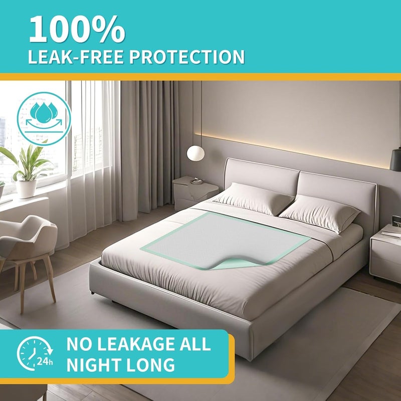 MILDPLUS Disposable Bed Pads 40"X36" Extra Large Chucks Pads for Adults 130G Heavy Duty Pads Super Absorbent Underpads Waterproof Pee Pads for Incontinence, Mattress or Large Pets [100x91CM, 20pcs] - Image 4
